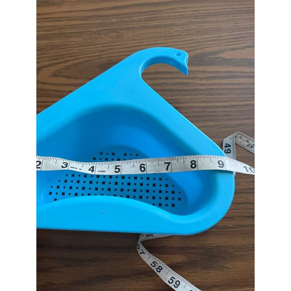 Blue plastic sink strainer for around faucet - Picture 3 of 5
